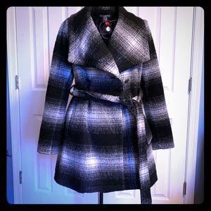Maternity wool blend wrap pea coat